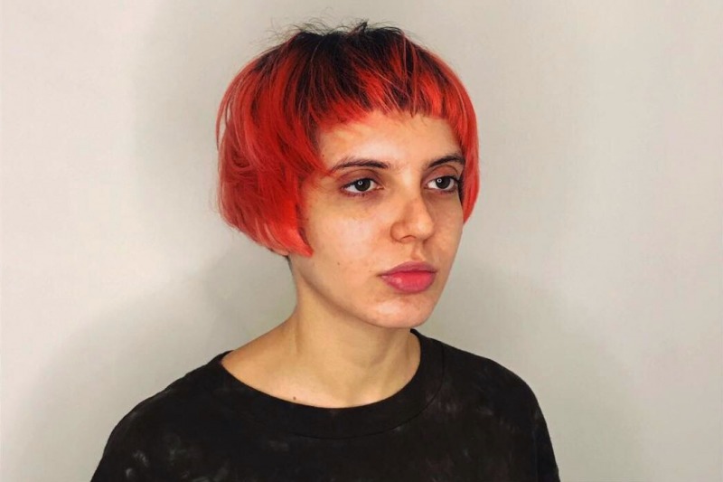 A red bob cut by Oliver at The Chapel, London