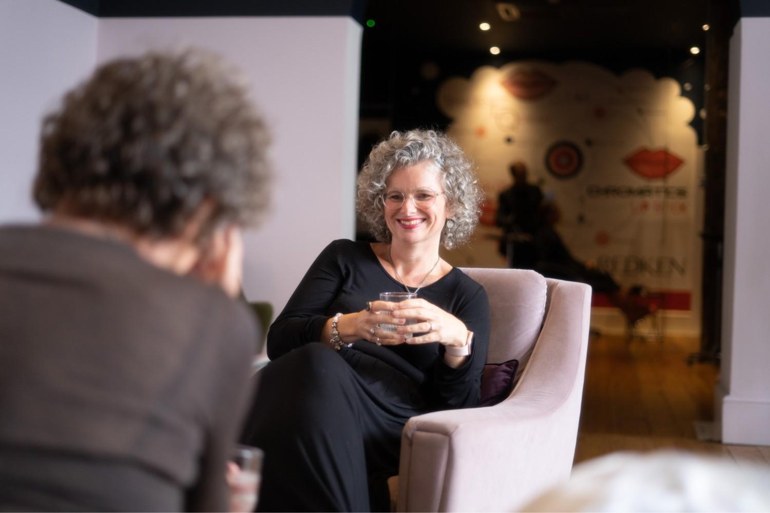 A guest consultation on a sofa at The Chapel Tunbridge Wells